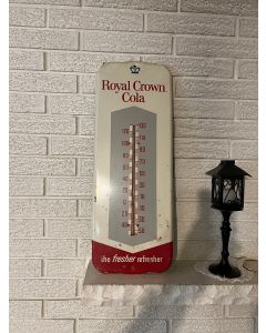 Vintage Royal Crown Cola Steel Advertising Sign/Thermometer DL