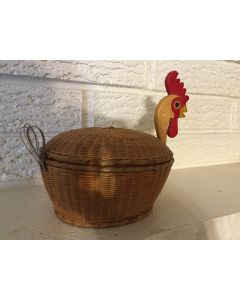 Cute Little Antique Vintage Chicken Weave Basket 1950's Vintage