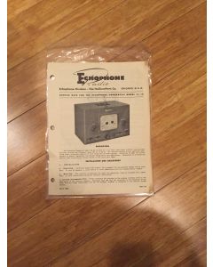 Antique Echophone Radio Manual Service Data For Model EC-1B