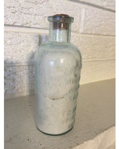 Antique Embossed Ypsilanti Mich MI Mineral Water Salts Glass Bottle T C Owen 