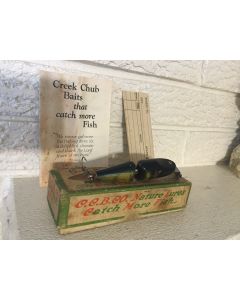 CREEK CHUB Baby Jointed PIKIE Minnow IN BOX #2700 GLASS EYES WOOD Lure CCB W box DL    