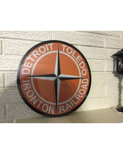 DT&I 14" Round Logo Railroad Sign Detroit Toledo & Ironton DL