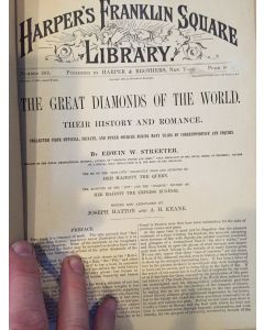 The Great Diamonds of the World, Harper's Franklin Square Library, their history and romance.
