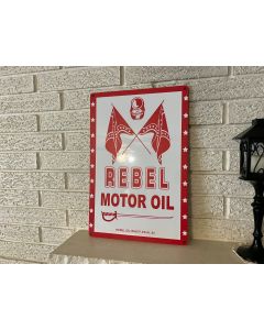Rebel Motor  oil Station Sign .040 aluminum  12 x 18". DL