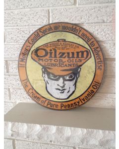 Oilzum New Sign "The Cream of Pure Pennsylvania Oil " White & Bagley Worcester DL 