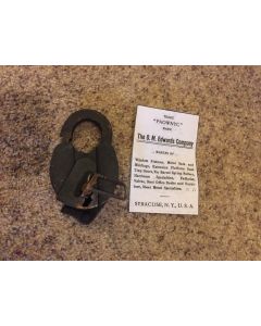 Early Antique DM&J Railway  O.M. Edwards Co Trade Mark PAOWNYC Brass Lever padlock. Comes with working brass key 