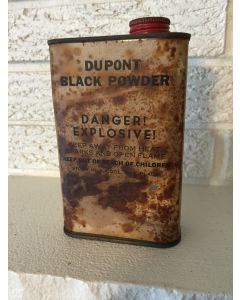Antique Vintage Dupont Black Powder Empty Tin 