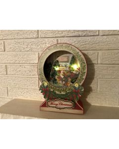 11.5" Rocking SANTA LIGHTED Musical SHADOWBOX 8 Continuous Play Christmas Songs DL