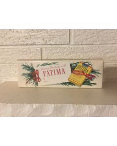 ***Sorry Sold ***Vintage Empty Carton of FATIMA Cigarettes With Christmas Advertising Sleeve