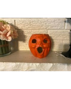 ***Sorry Sold *** VINTAGE Antique Authentic Vintage Halloween Paper Mache Jack-O-Lantern Pumpkin