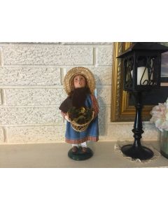 ***Sorry Sold *** Byers Choice The Carolers Girl with basket of Fall Flowers from 2004