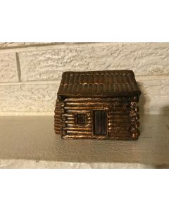 ***SORRY SOLD***Brass /Copper Lincoln Log Cabin Still coin bank vintage