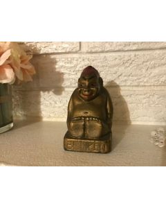 ***Sorry sold*** 1909 CAST IRON BILLIKEN GOOD LUCK GNOME FIGURAL STILL BANK By A. C. WILLIAMS