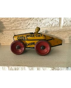 ***Sorry Sold***  RARE Vintage Tin Litho Windup Bear Cat #8 Race Car Toy Boattail RAcer Bearcat