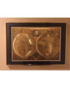 ***Sorry Sold ***Vintage Framed Nova Totius Terrarum Orbis Geographica ac Hydrographica Tabula He