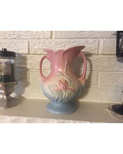 ***Sorry Sold***Vintage Hull Vase, "Magnolia Matte" Double Handle Vase, 3-8.5