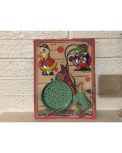***Sorry sold*** Vintage J Chein Tin Litho Sand Toys #49 On Original Card C1930