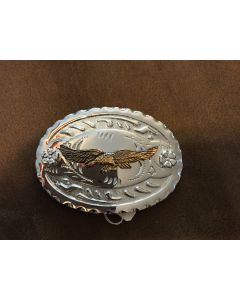 American Eagle In Flight Tin Belt Buckle 4 x 2.75