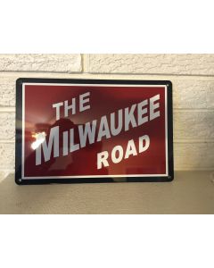Milwaukee Road Aluminum Fallen Flag Train Sign New DL 8"x12"