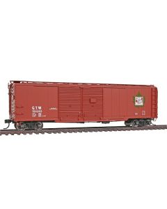 Walthers Rolling Stock Grand Trunk Western #591263 (Boxcar Red, Leaf Logo) 50' Double-Door Automobile Boxcar w/End Doors - Ready to Run - Platinum Line