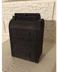 ***Sorry Sold***ANTIQUE VINTAGE OLD CAST IRON STILL BANK US MAIL LETTERS Mailbox Post Office Box