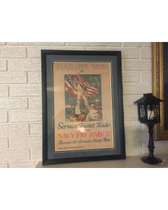 ***Sorry Sold*** Navy Recruiting Poster "Hailing You for US Navy" 1918 J.C.LEYENDECKER ART WW1