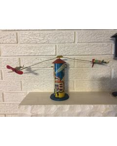 ***Sorry sold*** Marx Sky Hawk, circa 1930s-40s simulated air control tower Tin Litho wind up Toy