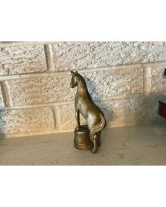 ***Sorry Sold***Antique Vintage Cast Iron Penny Bank Standing Horse on Barrel A.C. Williams 1920