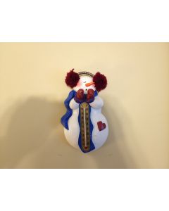 Cute Little Snowman Thermometer with Earmuffs