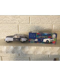 Highway Patrol Classic Tin Litho wind up Clockwork Mechanism Toy Police Car DL 